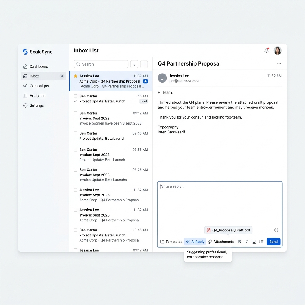 Email System Mockup