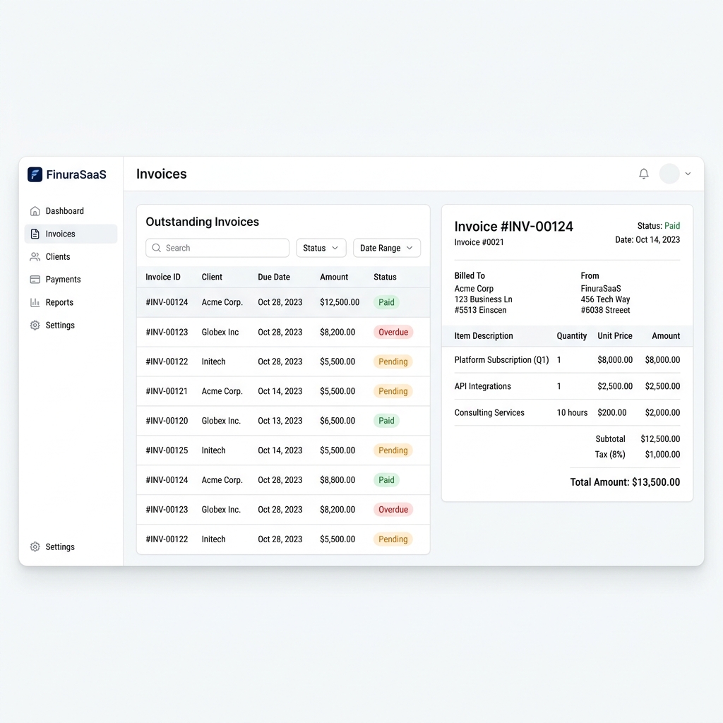 Professional Invoice Mockup